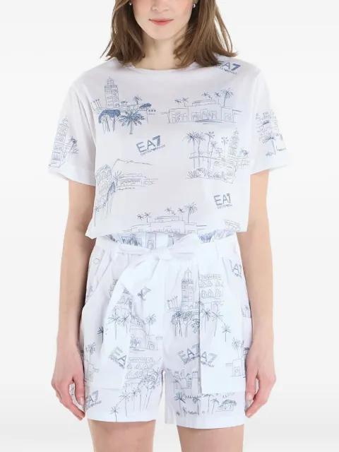 graphic-print logo-print T-shirt by EMPORIO ARMANI