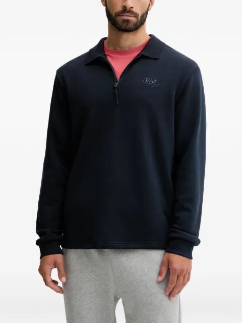 half-zip logo sweater by EMPORIO ARMANI