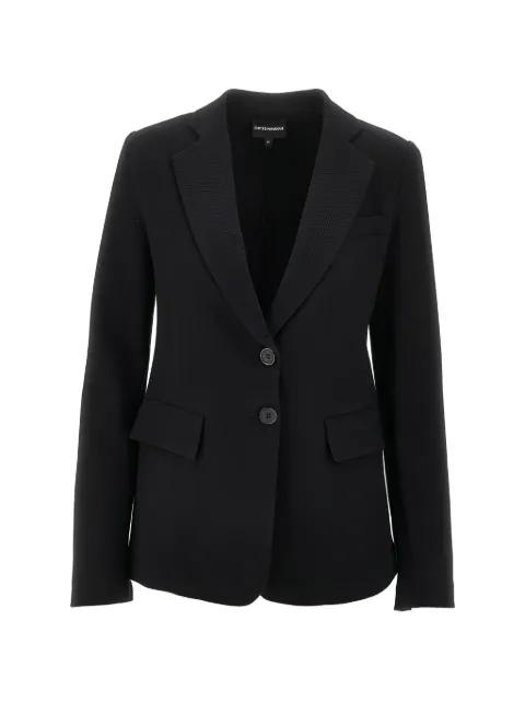 herringbone single-breasted blazer by EMPORIO ARMANI