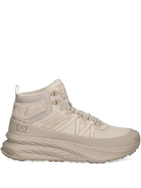 high-top logo sneakers by EMPORIO ARMANI