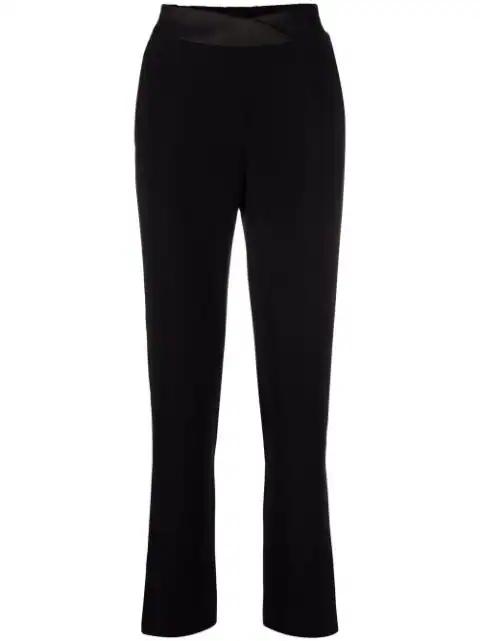 high-waisted straight-leg trousers by EMPORIO ARMANI
