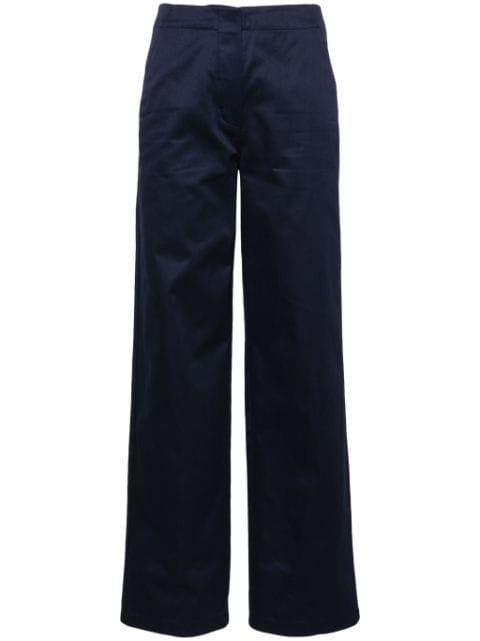 high-waisted wide-leg chinos by EMPORIO ARMANI