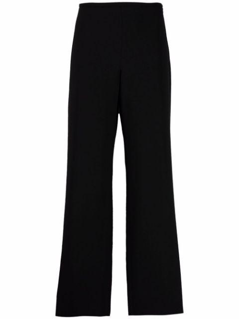 high-waisted wide-leg trousers by EMPORIO ARMANI