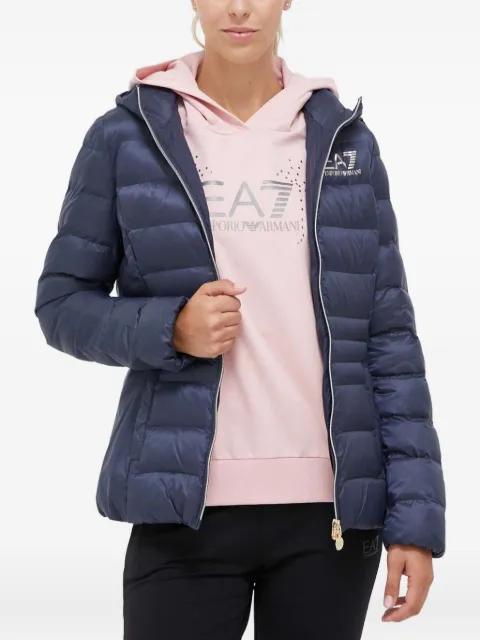hoodied logo jacket by EMPORIO ARMANI