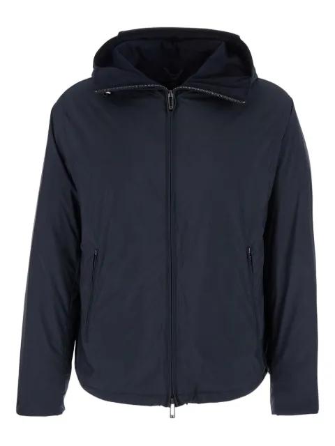 hoodied zip-front jacket by EMPORIO ARMANI