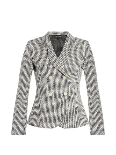 houndstooth-pattern double-breasted jacket by EMPORIO ARMANI