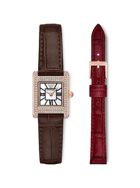 interchangeable leather strap 26mm watch set by EMPORIO ARMANI