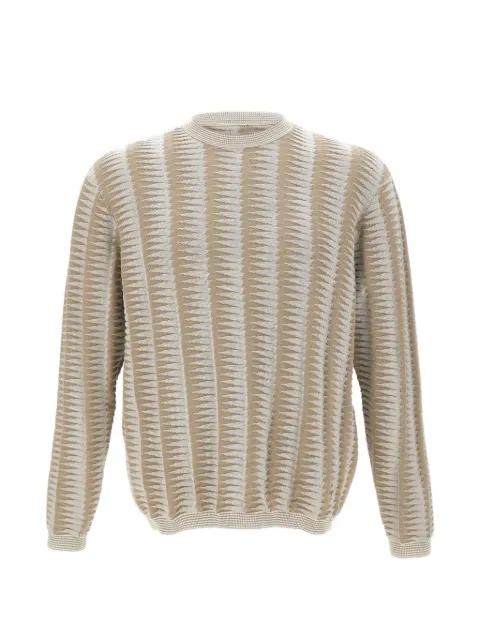 jacquard two-tone sweater by EMPORIO ARMANI