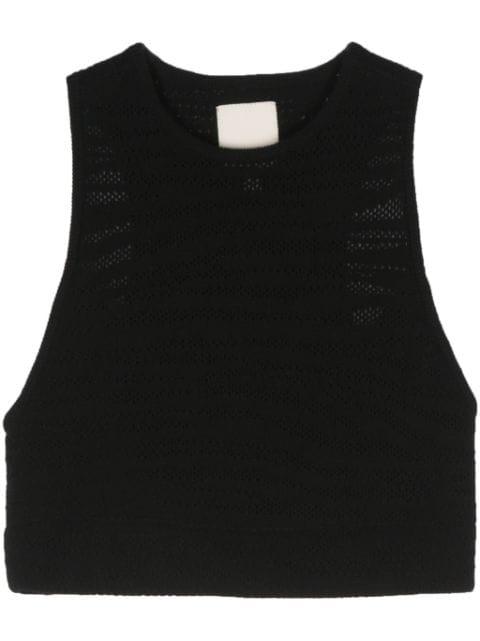 knitted cropped top by EMPORIO ARMANI