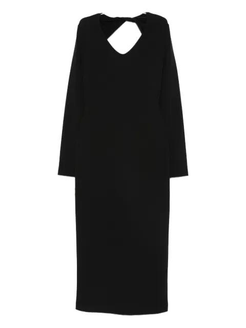 knot-back long-sleeved day dress by EMPORIO ARMANI