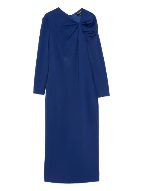 knot-detail long-sleeve dress by EMPORIO ARMANI