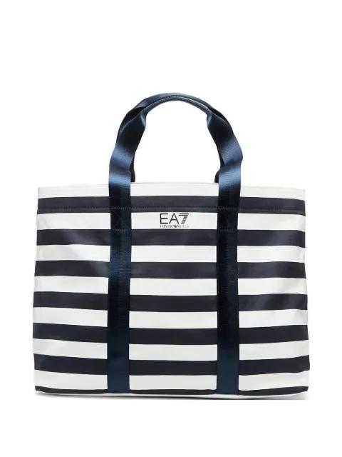 large Train striped tote bag by EMPORIO ARMANI