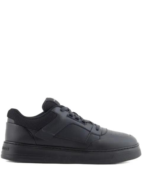 leather panelled sneakers by EMPORIO ARMANI
