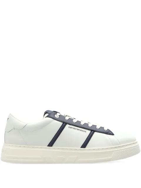 leather panelled sneakers by EMPORIO ARMANI