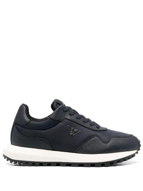 logo-appliqué panelled sneakers by EMPORIO ARMANI