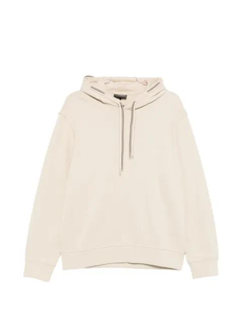 logo-deail cotton hoodie by EMPORIO ARMANI