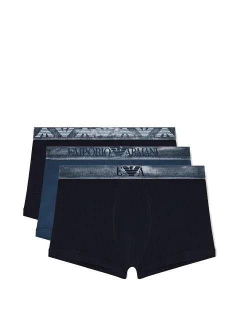 logo-detail boxers (set of three) by EMPORIO ARMANI
