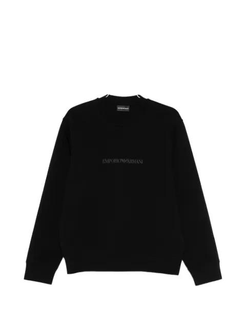 logo-detail crew-neck sweatshirt by EMPORIO ARMANI
