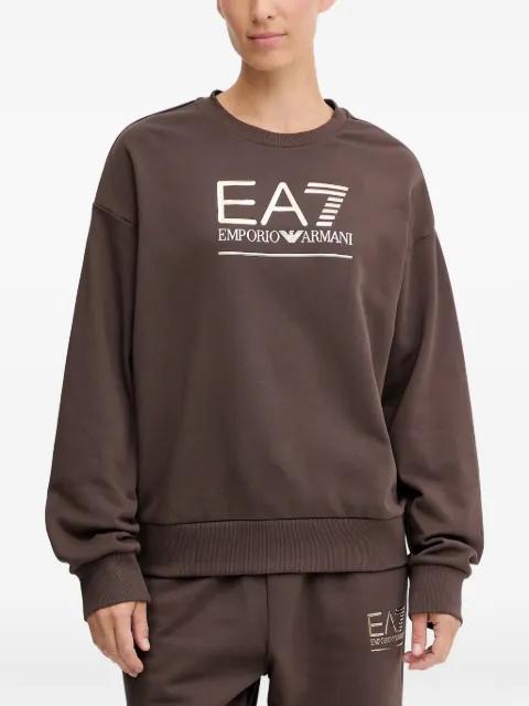 logo-detail crew-neck sweatshirt by EMPORIO ARMANI