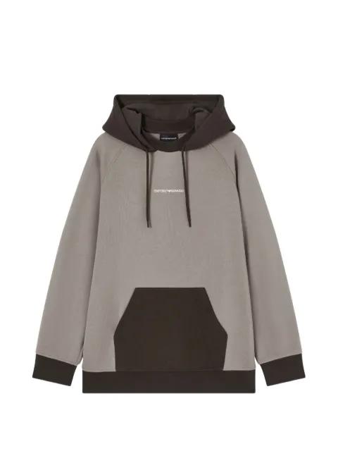 logo-detail hoodie by EMPORIO ARMANI
