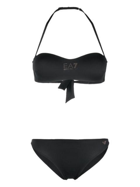 logo-embellished bikini set by EMPORIO ARMANI