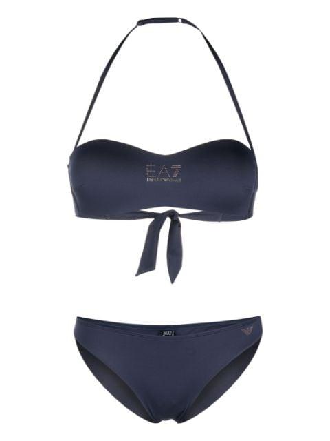logo-embellished bikini set by EMPORIO ARMANI
