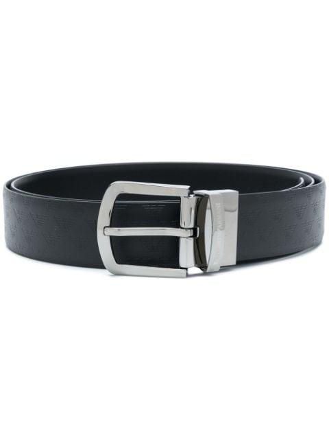 logo embossed belt by EMPORIO ARMANI