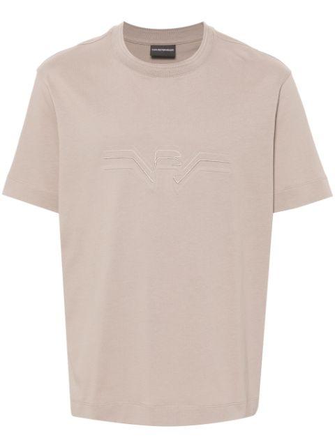 logo-embossed cotton T-shirt by EMPORIO ARMANI