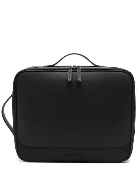 logo-embossed laptop bag by EMPORIO ARMANI