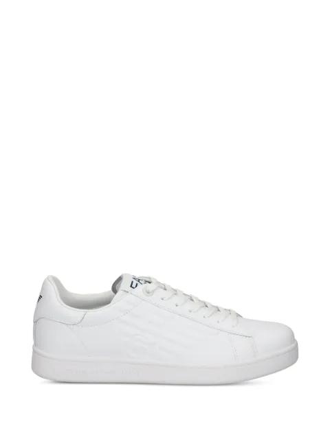 logo-embossed low-top sneakers by EMPORIO ARMANI