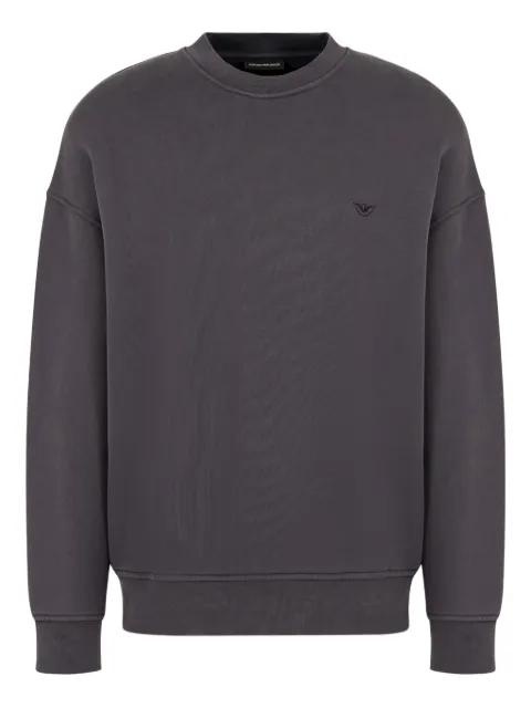 logo-embroiderd crew-neck sweatshirt by EMPORIO ARMANI