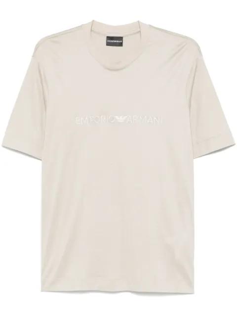 logo-embroidered T-shirt by EMPORIO ARMANI