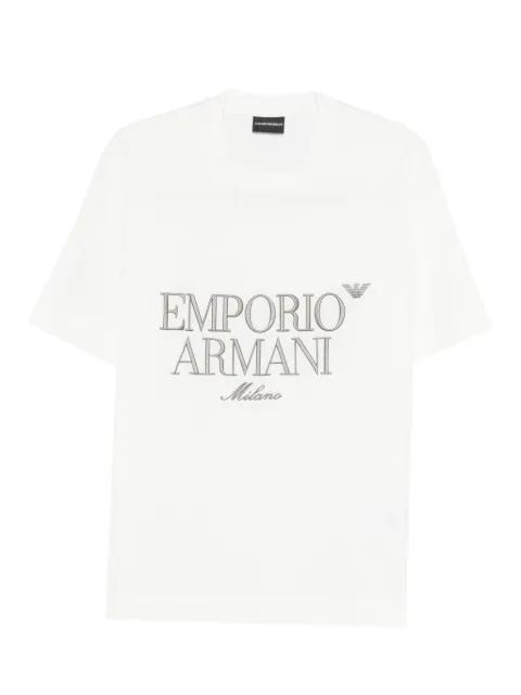 logo-embroidered T-shirt by EMPORIO ARMANI