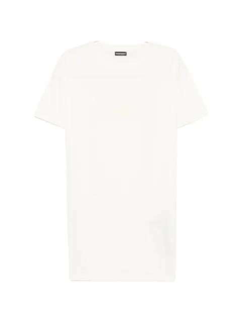 logo-embroidered T-shirt beach dress by EMPORIO ARMANI