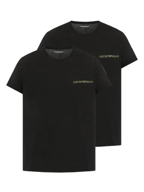 logo-embroidered T-shirts (pack of two) by EMPORIO ARMANI