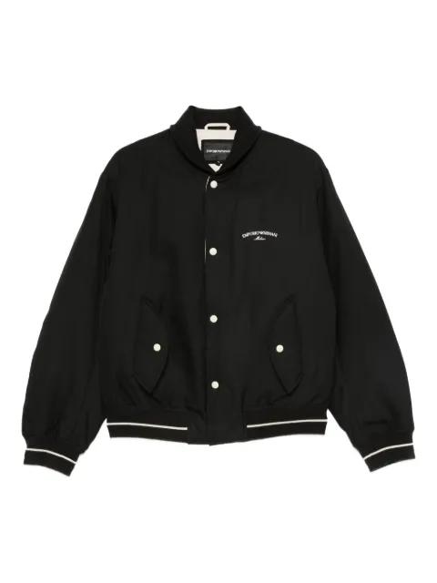 logo-embroidered bomber jacket by EMPORIO ARMANI