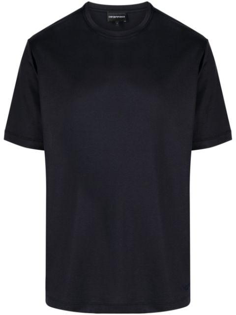 logo-embroidered cotton T-shirt by EMPORIO ARMANI