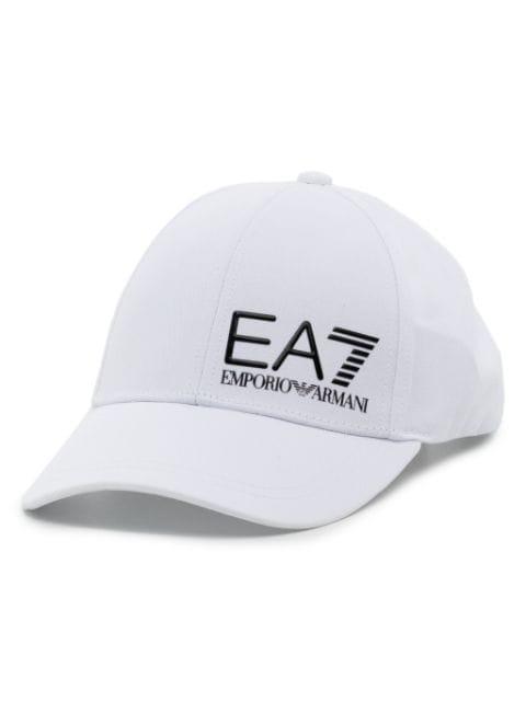 logo-embroidered cotton cap by EMPORIO ARMANI