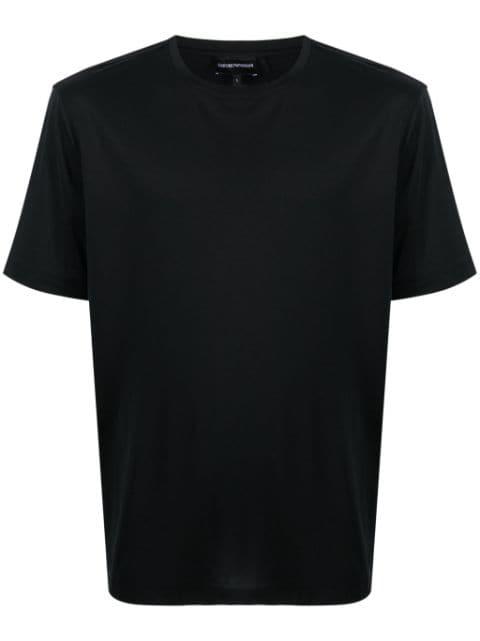 logo-embroidered crew-neck T-shirt by EMPORIO ARMANI