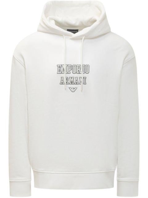 logo-embroidered hoodie by EMPORIO ARMANI