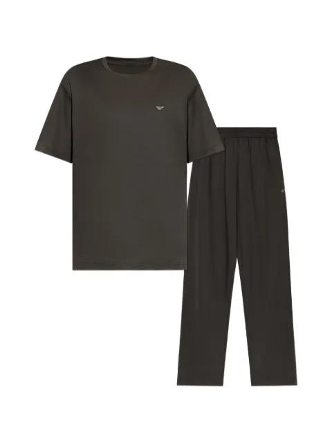 logo-embroidered pajamas by EMPORIO ARMANI