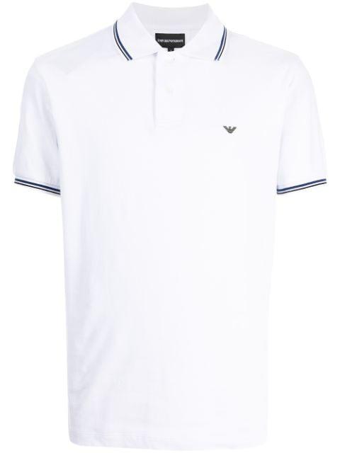 logo-embroidered polo shirt by EMPORIO ARMANI