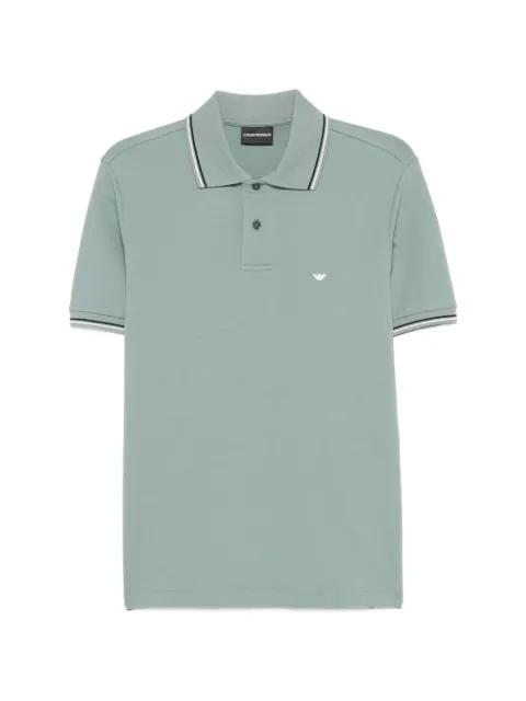 logo-embroidered polo shirt by EMPORIO ARMANI