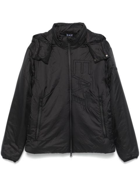 logo-embroidered puffer jacket by EMPORIO ARMANI