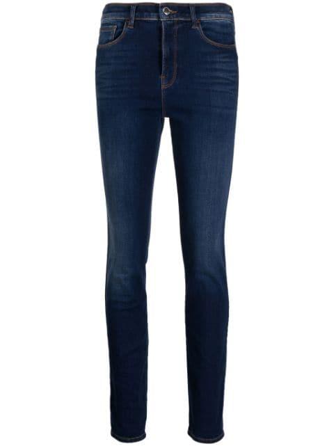 logo-embroidered skinny jeans by EMPORIO ARMANI
