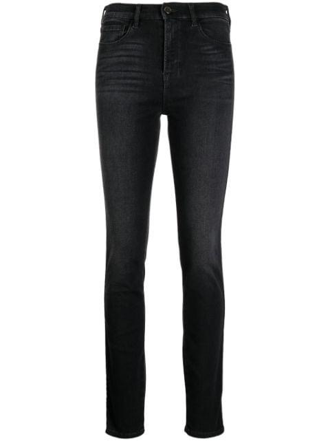 logo-embroidered skinny jeans by EMPORIO ARMANI