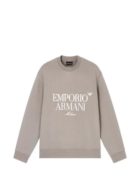 logo-embroidered sweatshirt by EMPORIO ARMANI