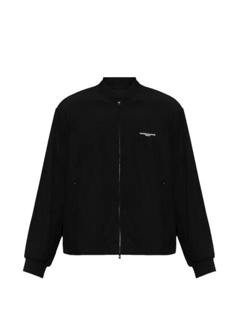 logo-embroidered zip-up jacket by EMPORIO ARMANI