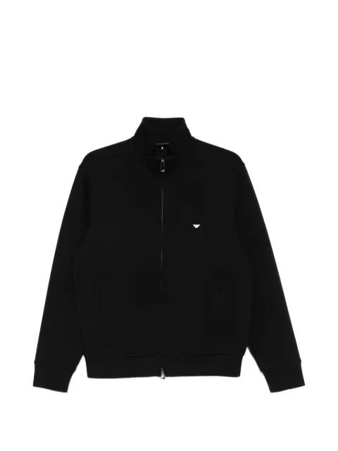 logo-embroidered zipped sweatshirt by EMPORIO ARMANI