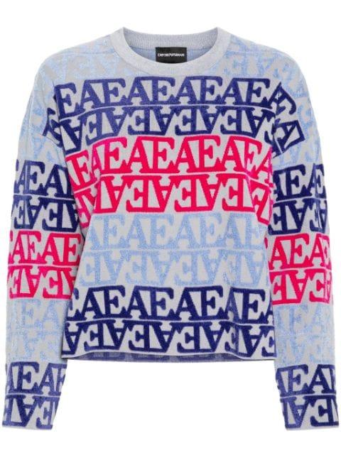 logo-flocked sweater by EMPORIO ARMANI